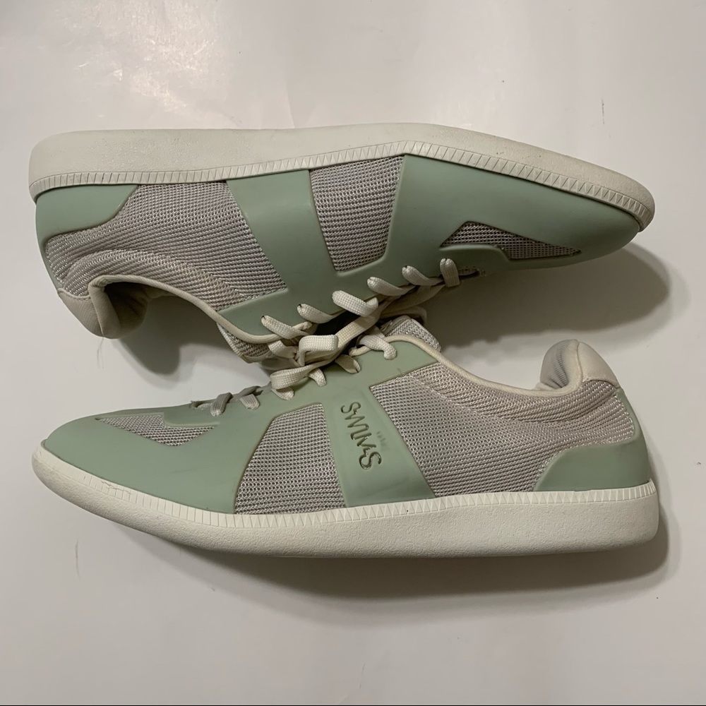 SWIMS Mens Luca Stone Toe Lace Up Low Top Sneakers Shoe Size 9 runs Big = To 10 - Picture 4 of 12
